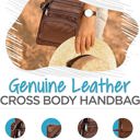 Dark Brown Krediz Genuine Leather Cross Body Handbag - Soft & Durable Crossbody Bags- Standard Size