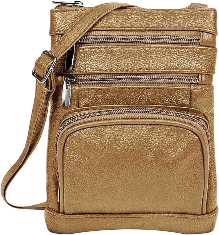 Krediz Genuine Leather Cross Body Handbag - Soft & Durable Crossbody Bags- Standard Size