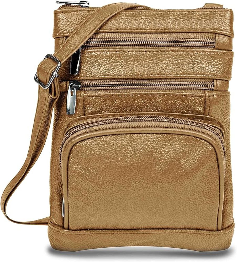 Krediz Genuine Leather Cross Body Handbag - Soft & Durable Crossbody Bags- Standard Size