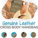 Pewter Krediz Genuine Leather Cross Body Handbag - Soft & Durable Crossbody Bags- Standard Size