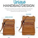 Light Brown Krediz Genuine Leather Cross Body Handbag - Soft & Durable Crossbody Bags- Standard Size