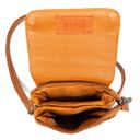 Light Brown Genuine Leather Cell-Phone Crossbody Wallet Purse