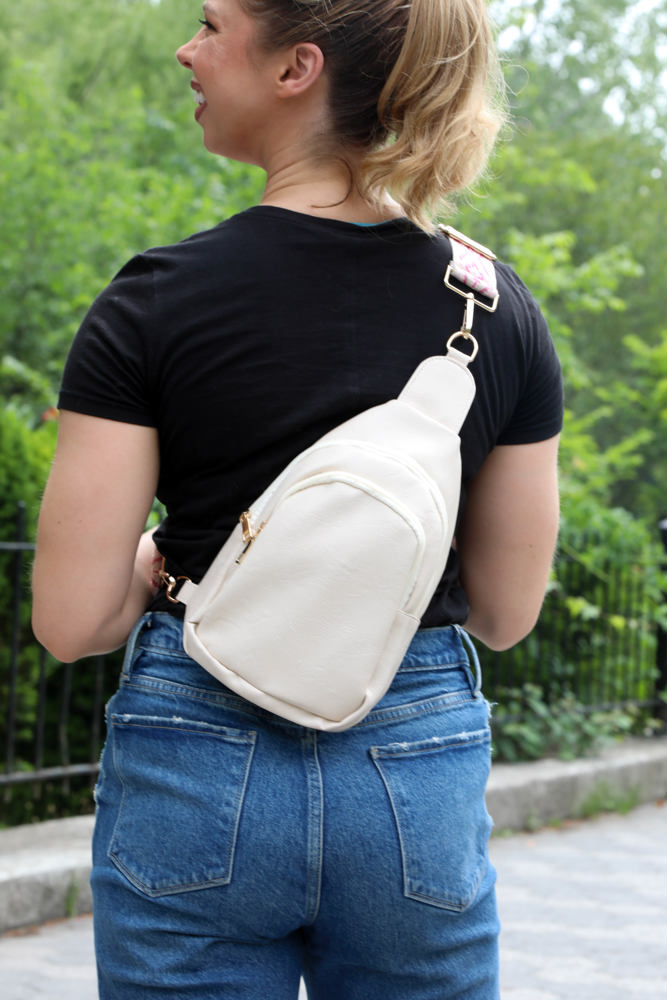 Vegan Leather Crossbody Sling Bag with Credit Card Slots