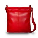 Red Real Leather Crossbody Bag for