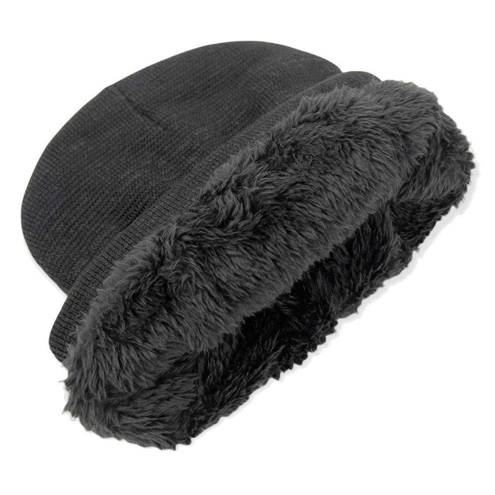 Fleece Lined Fold Over Thermal Winter Hat