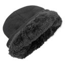 Gray Fleece Lined Fold Over Thermal Winter Hat