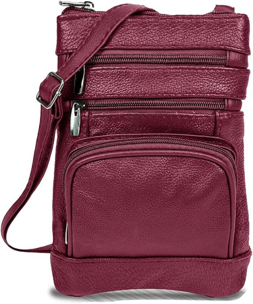 Krediz Genuine Leather Cross Body Handbag - Soft & Durable Crossbody Bags- Standard Size