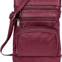 Burgundy Krediz Genuine Leather Cross Body Handbag - Soft & Durable Crossbody Bags- Standard Size