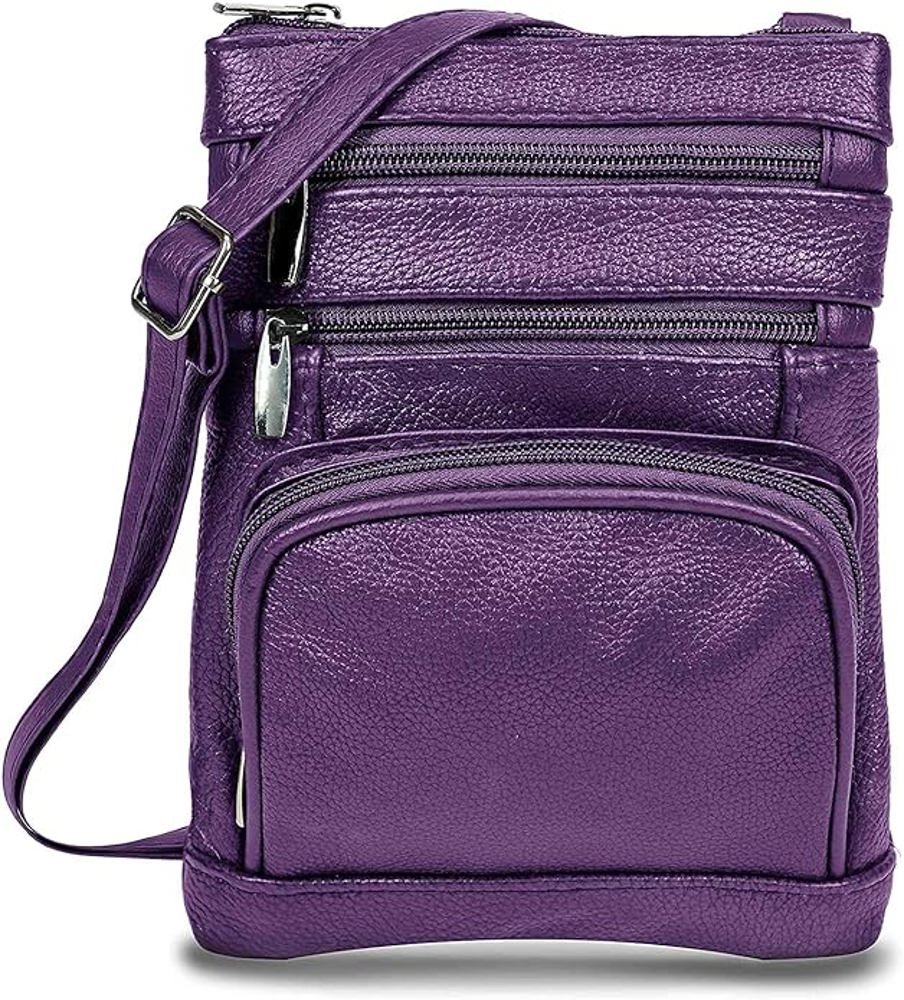 Krediz Genuine Leather Cross Body Handbag - Soft & Durable Crossbody Bags- XL Plus Size