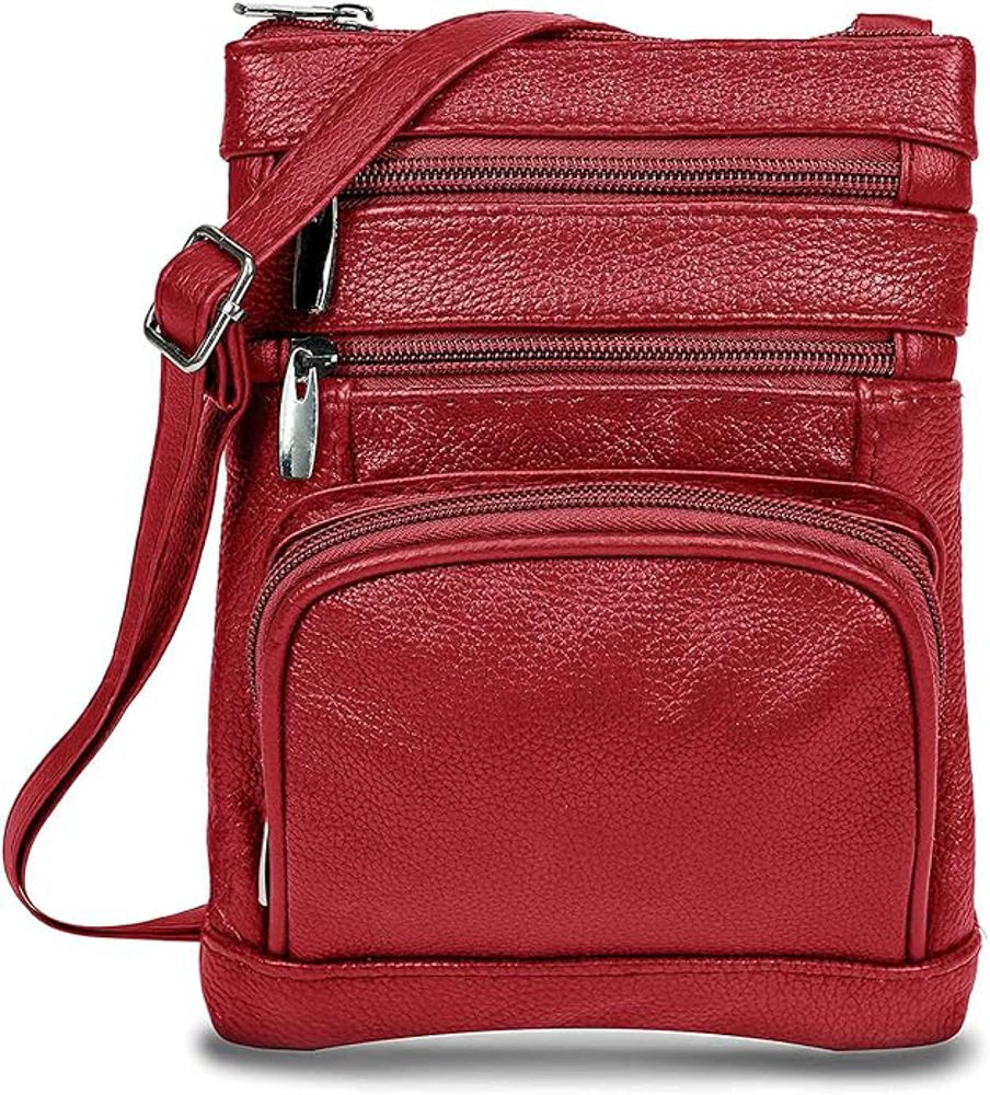 Krediz Genuine Leather Cross Body Handbag - Soft & Durable Crossbody Bags- Standard Size