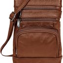 Dark Brown Krediz Genuine Leather Cross Body Handbag - Soft & Durable Crossbody Bags- Standard Size