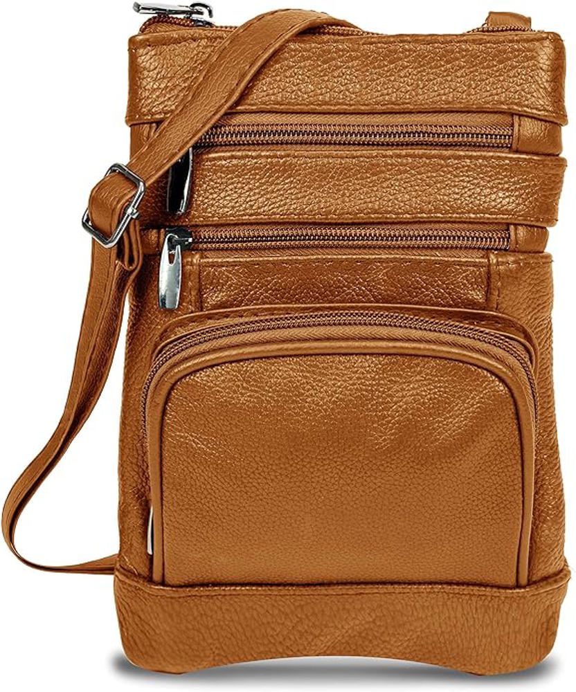 Krediz Genuine Leather Cross Body Handbag - Soft & Durable Crossbody Bags- Standard Size