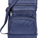 Navy Krediz Genuine Leather Cross Body Handbag - Soft & Durable Crossbody Bags- Standard Size