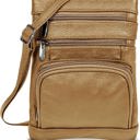 Khaki Krediz Genuine Leather Cross Body Handbag - Soft & Durable Crossbody Bags- XL Plus Size