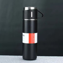 Black Stainless Steel Insulated Vacuum Sealed Bottle Set