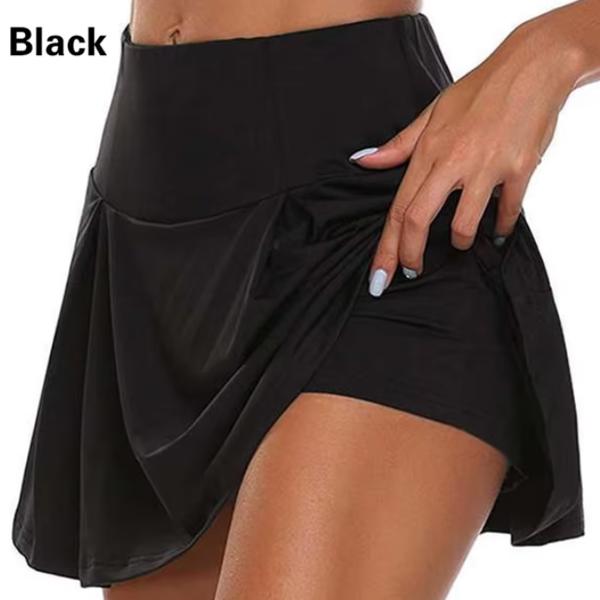 Women's High Waist Active Skirt with Built-in Shorts