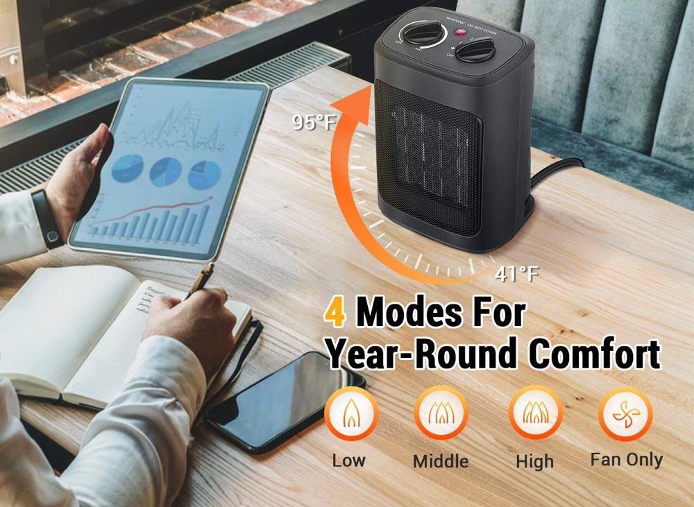 Electric Portable Personal Space Fast Indoor & Outdoor Heater