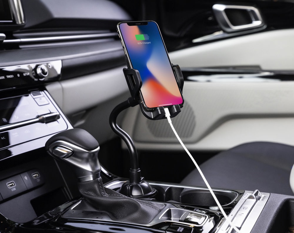 Car Cup Holder Phone Mount adjustable Gooseneck Phone Stand