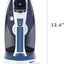  Sunbeam 1700W Steam Iron, 8' Retractable Cord, Variable Temperature Select, Non-Stick Soleplate, Dual Spray Mist, Horizontal or Vertical Shot of Steam Feature, 3-Way Auto-Off, Blue and White