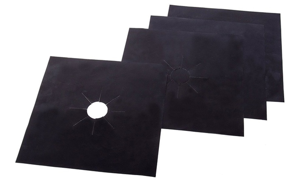 Reusable Nonstick Gas Range Stovetop Burner Liners (4 Pack)