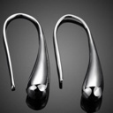  Sterling Silver Plated Waterdrop Hook Earrings