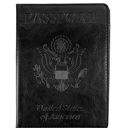 Black Vaccination Card Holder Passport Wallet