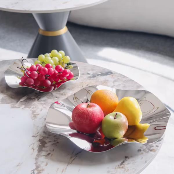 Elegant Wave Fruit Serving Décor Bowl