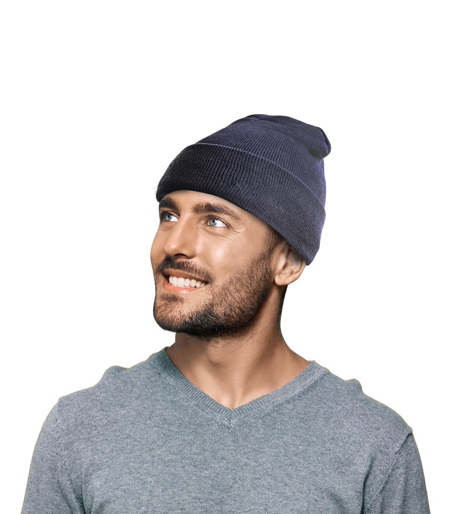 Fleece Lined Fold Over Thermal Winter Hat