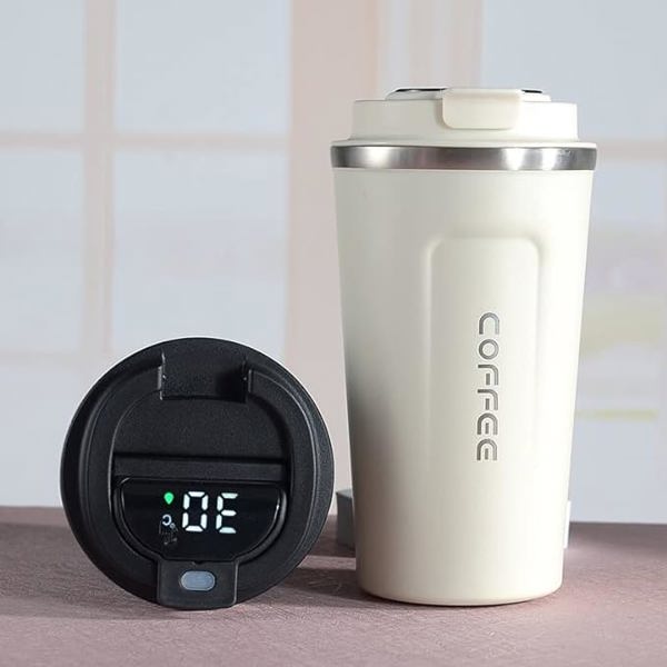 Double Wall Stainless Steel Vacuum Mug with LED Temperature Display