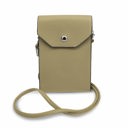 Khaki Trendy Cell Phone Crossbody Bag