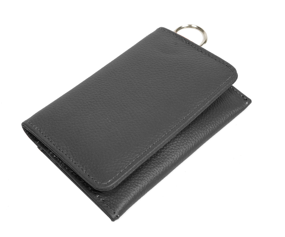 RFID Genuine Leather Key Ring Wallet - 5 Colors