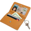  RFID Genuine Leather Key Ring Wallet - 5 Colors