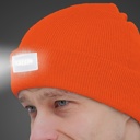 Orange LED Headlamp Beanie for Men and Women