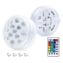  Submersible RGB LED Pool Lights with 16 Colors and Suction Cups