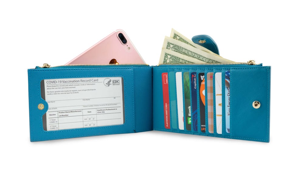 RFID Blocking Bifold Multi Card Case Wallet with CDC Card Slot