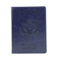 Blue Passport Holder with CDC Vaccination Card Protector - 13 Colors