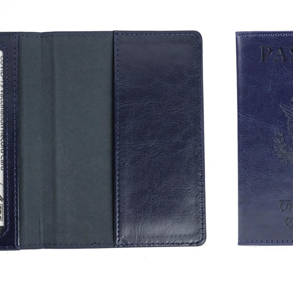 Passport Holder with CDC Vaccination Card Protector - 13 Colors