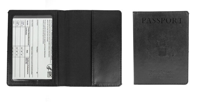 5 Pack Passport Holder with CDC Vaccination Card Protector