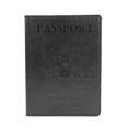 Black Passport Holder with CDC Vaccination Card Protector - 13 Colors