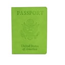 Green Passport Holder with CDC Vaccination Card Protector - 13 Colors