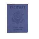 Light Blue Passport Holder with CDC Vaccination Card Protector - 13 Colors