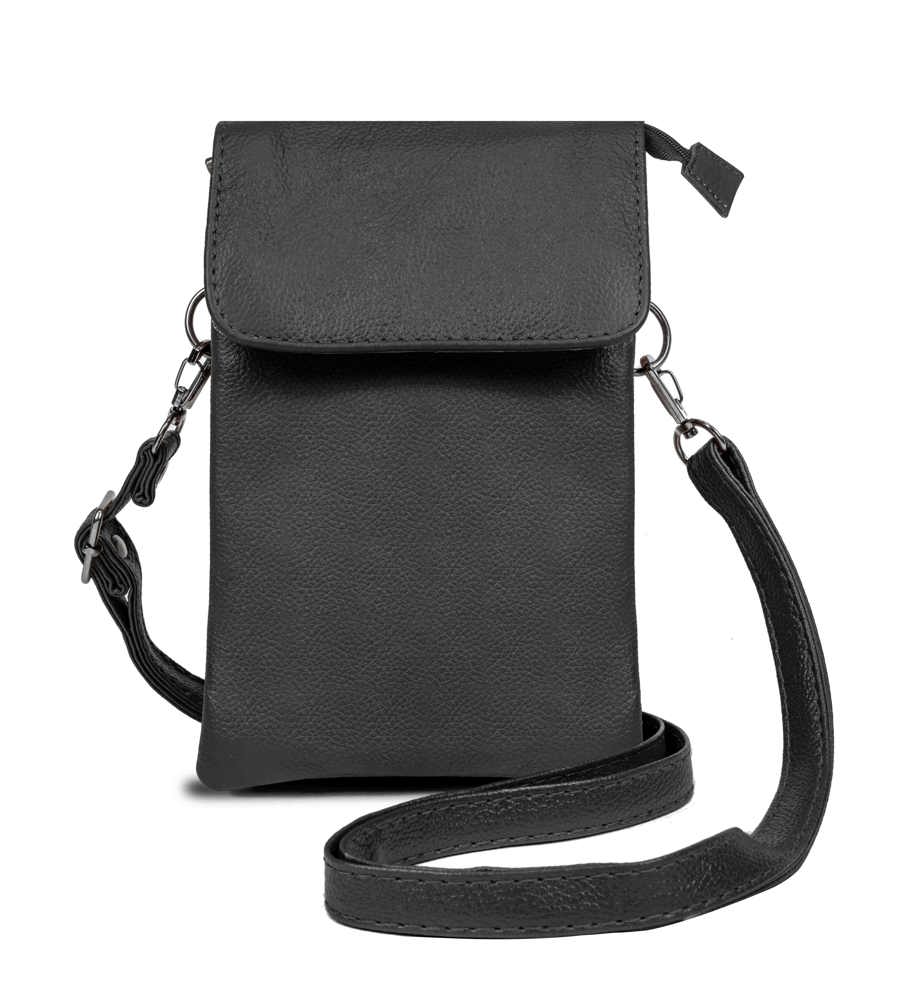 Genuine Leather Cell-Phone Crossbody Wallet Purse