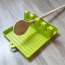  Kitchen Non-Slip Silicone Spatula Holder with Drip Pad