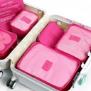 Pink Lightweight Luggage Storage Bag Set- 4 Colors