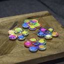  4 Pack Tie-Dye Fidget Spinner Popper Toy