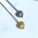 Gold Wild Heart Charm Necklace. Gold & Silver 