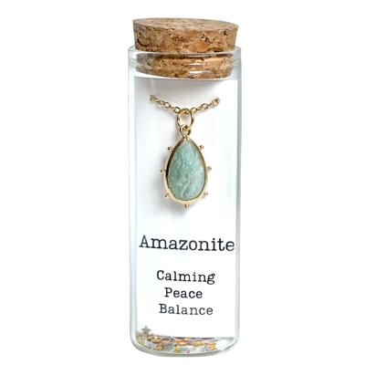 Amazonite Gemstone Necklace - Calming & Balance Gift Jewelry