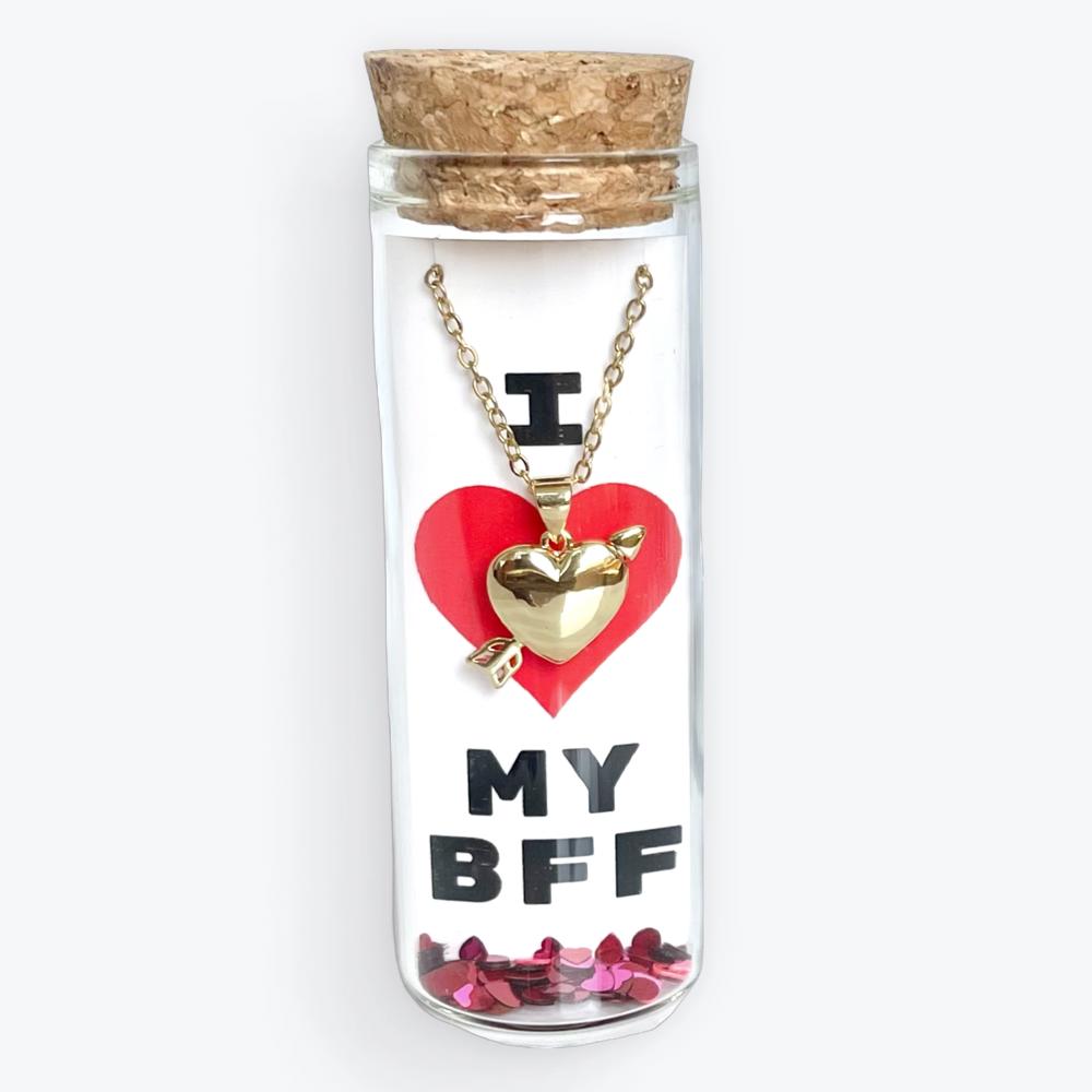 Best Friend Heart Necklace. Friendship. 