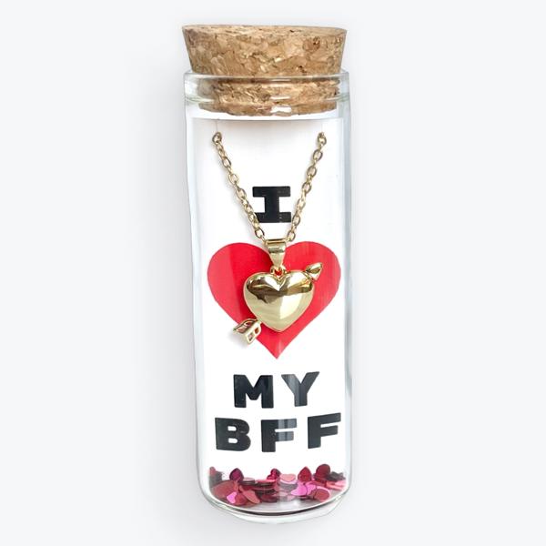 Best Friend Heart Necklace. Friendship. 