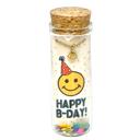  Happy Birthday Smile Face Gold Charm Necklace